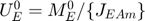 $U_E^0 = M_E^0/ \{J_{EAm}\}$